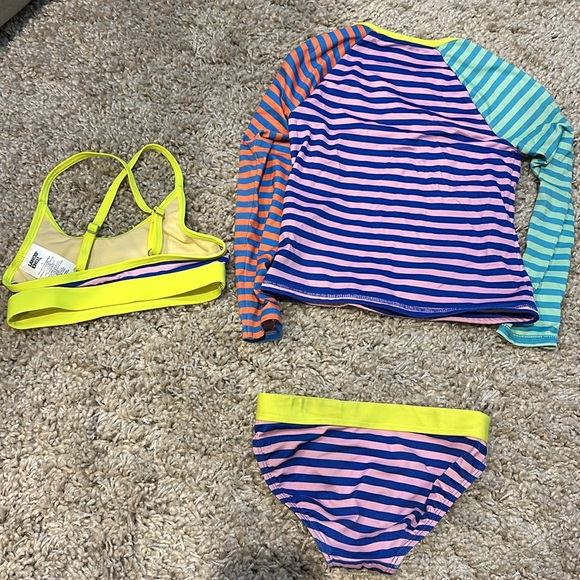 Three piece 4T lands end bathing suit. Bikini top never worn. - Picture 5 of 5